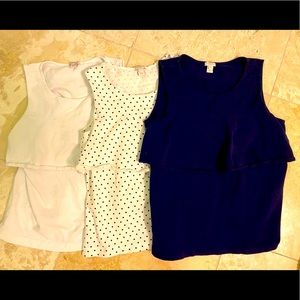 Bundle of three (3) J.Crew layered tanks